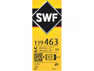 Щетки стеклоочистителя SWF VISIOFLEX,передняя,2 шт., 4M1998002, 680mm/27", бескаркасная от SWF Щетки стеклоочистителя SWF VISIOFLEX,передняя,2 шт., 4M1998002, 680mm/27", бескаркасная
