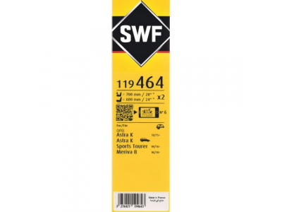Щетки стеклоочистителя SWF VISIOFLEX,передняя,2 шт., 95519040, 700mm/28", бескаркасная от SWF Щетки стеклоочистителя SWF VISIOFLEX,передняя,2 шт., 95519040, 700mm/28", бескаркасная