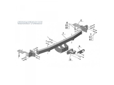 Фаркоп на Kia Mohave SUV 2009г.-по н.в. от AvtoS Фаркоп на Kia Mohave SUV 2009г.-по н.в.