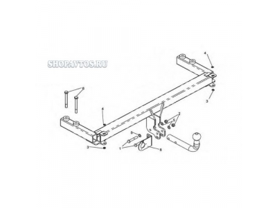 Фаркоп на Volkswagen Passat B5 седан 1996-2005гг. от Leader Plus Фаркоп на Volkswagen Passat B5 седан 1996-2005гг.