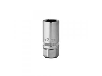 Головка торцевая 1/2"Dr глубокая свечная 21 мм от KRAFT Головка торцевая 1/2"Dr глубокая свечная 21 мм