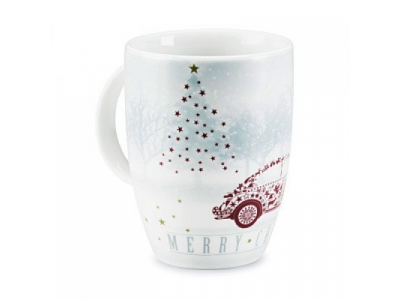 Новогодняя фарфоровая кружка Volkswagen Christmas Mug Beetle от VAG Новогодняя фарфоровая кружка Volkswagen Christmas Mug Beetle
